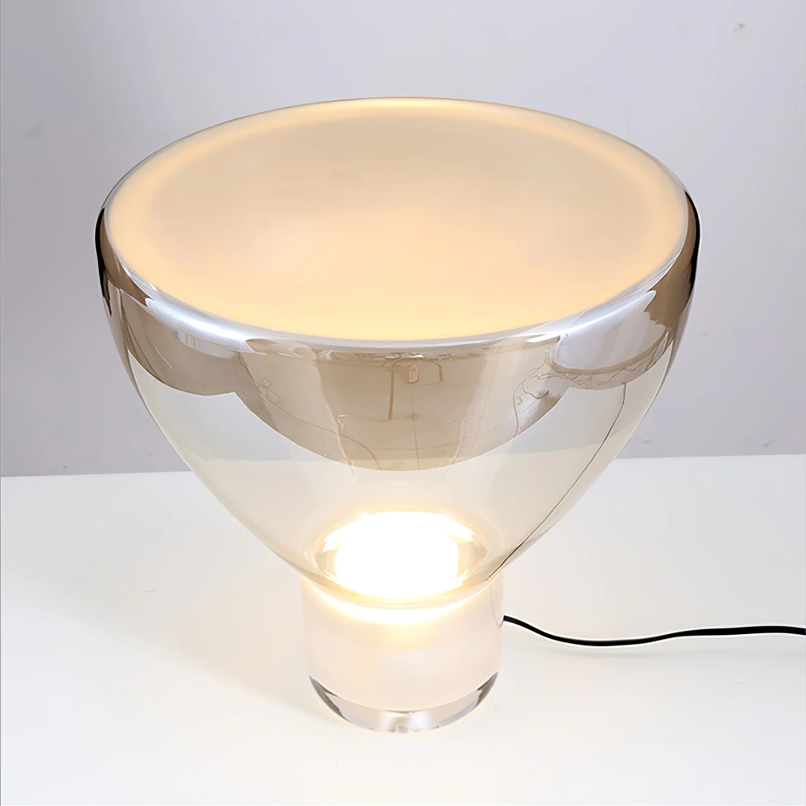 Aella Table Lamp - ∅ 14.9″ x H 14.5″ / Dia 38cm x H 37cm / Cognac / UK plug