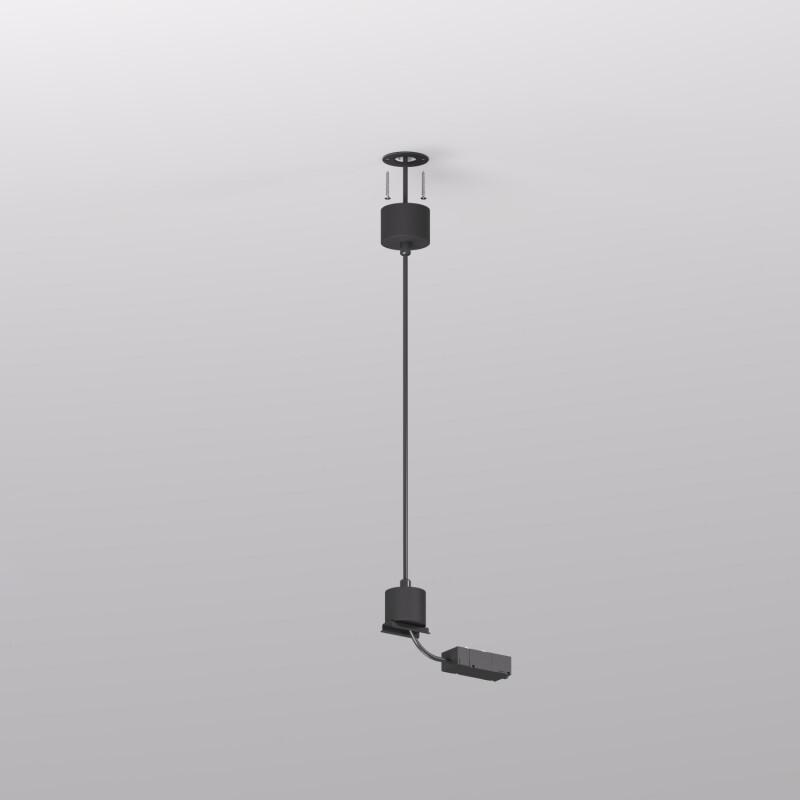 Подвод питания для подвесного монтажа трека SMART BASE, АС 220-240V, IP20, 5м, черный, алюминий TR2124-BK