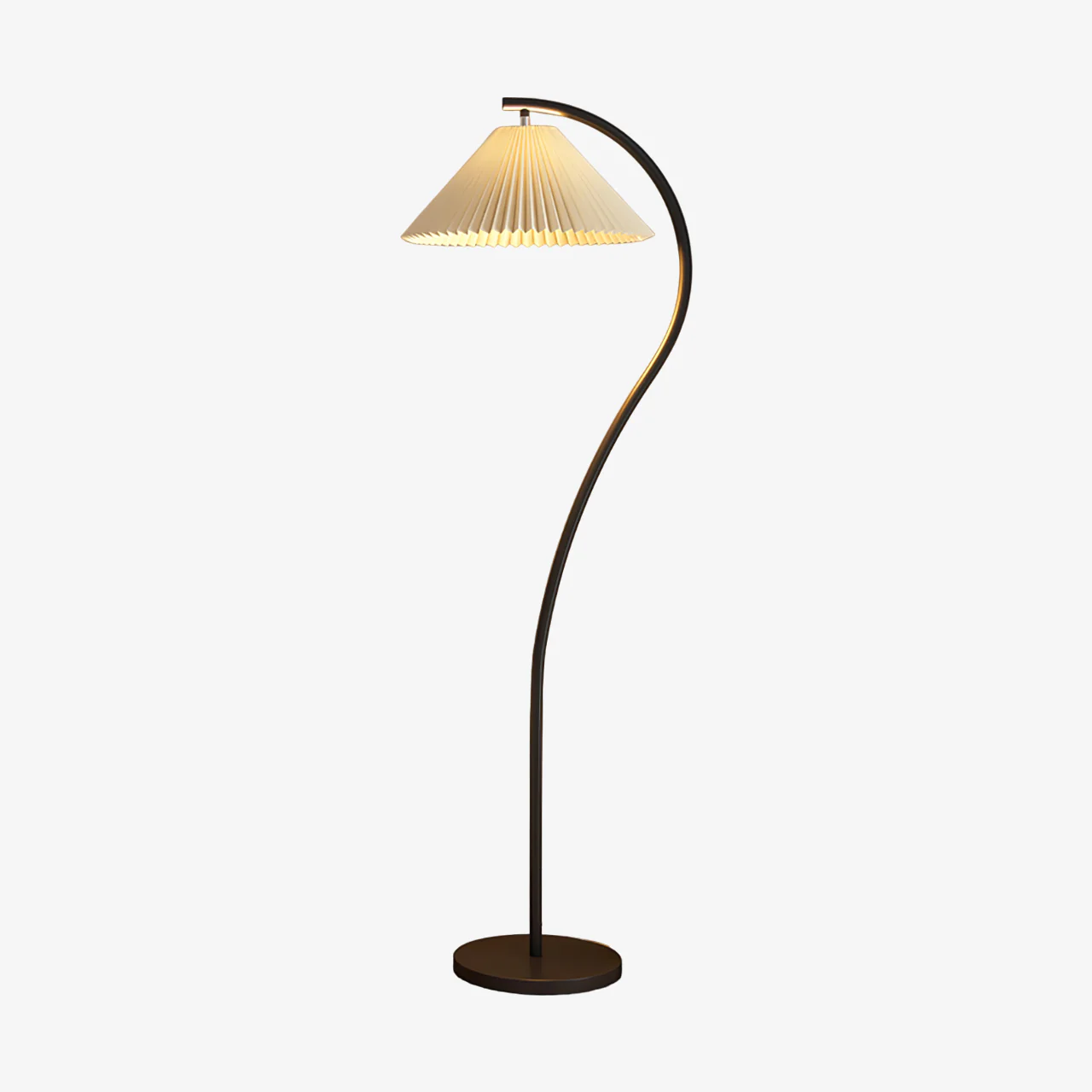 Crescini Pleated Floor Lamp - ∅ 11.8″ x H 59.8″/ Dia 30cm x H 152cm / Green & Light yellow / US plug