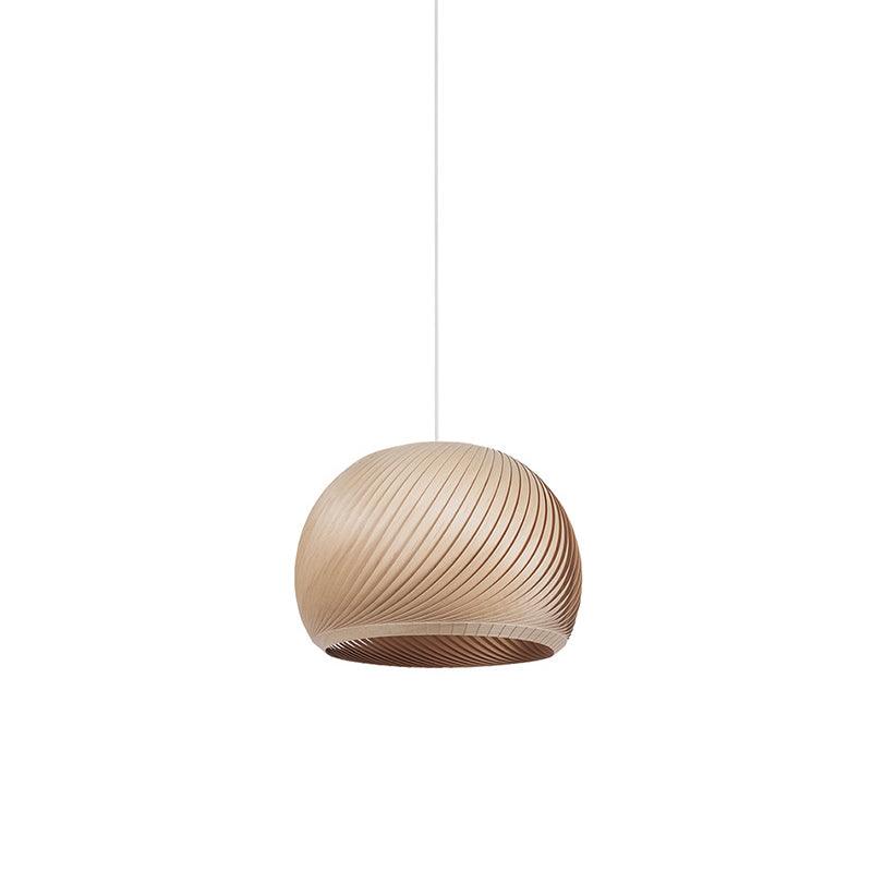 Подвесной светильник Aurora Whorl Wood - 1 подвес ∅40см x 35см, темное дерево, нейтральный свет