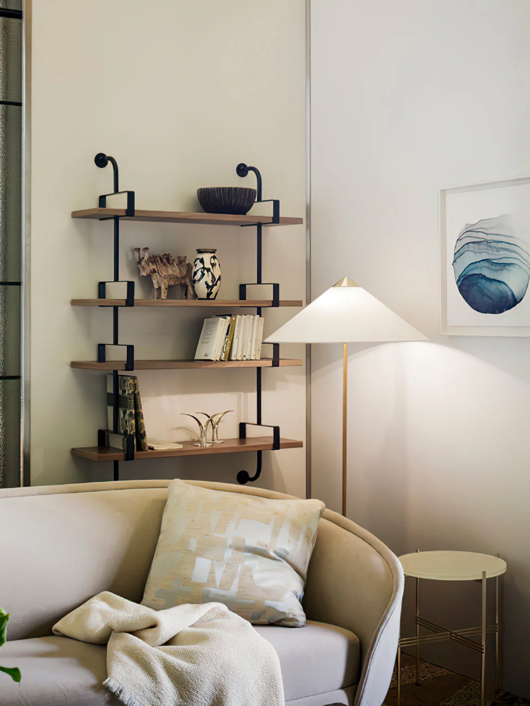 Tynell  Floor Lamp - ∅ 24.8″ x H 60.6″ / Dia 63cm x H 154cm / Natural rattan shade / UK plug