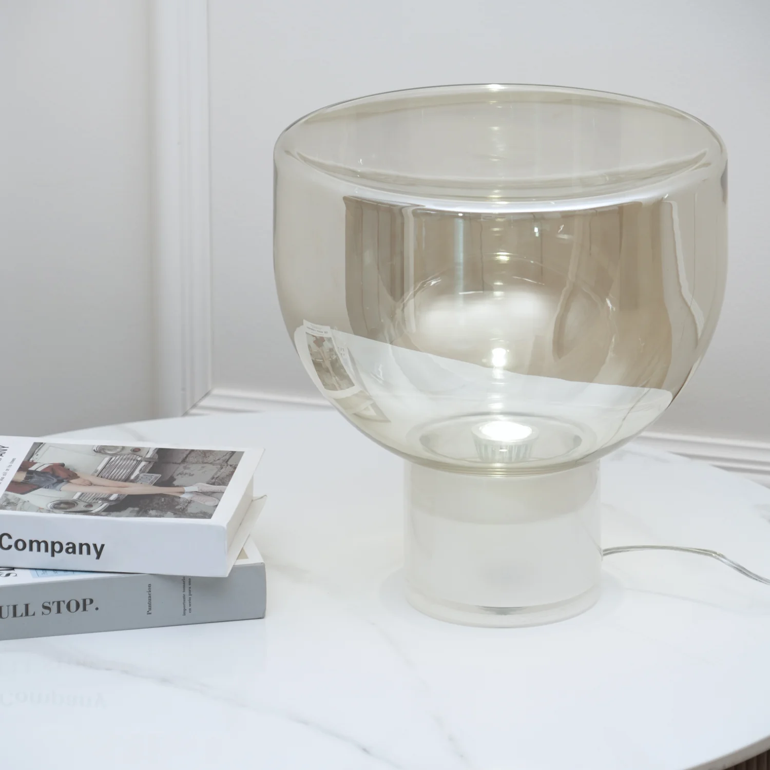 Aella Table Lamp - ∅ 14.9″ x H 14.5″ / Dia 38cm x H 37cm / Cognac / UK plug