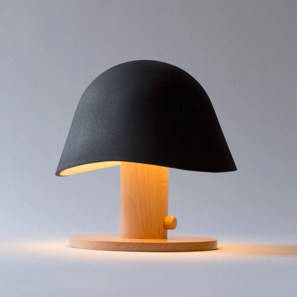 Mushroom Inspired Table Lamp - ∅ 13.8″ x H 13.8″ /  Dia 35cm x H 35cm / Brown / AU plug