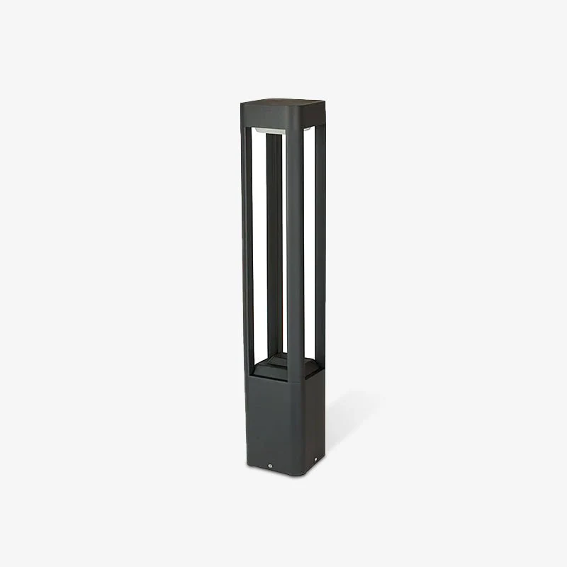 Уличный светильник Rectangular Column Garden - ∅10см x 60см, черный, теплый свет