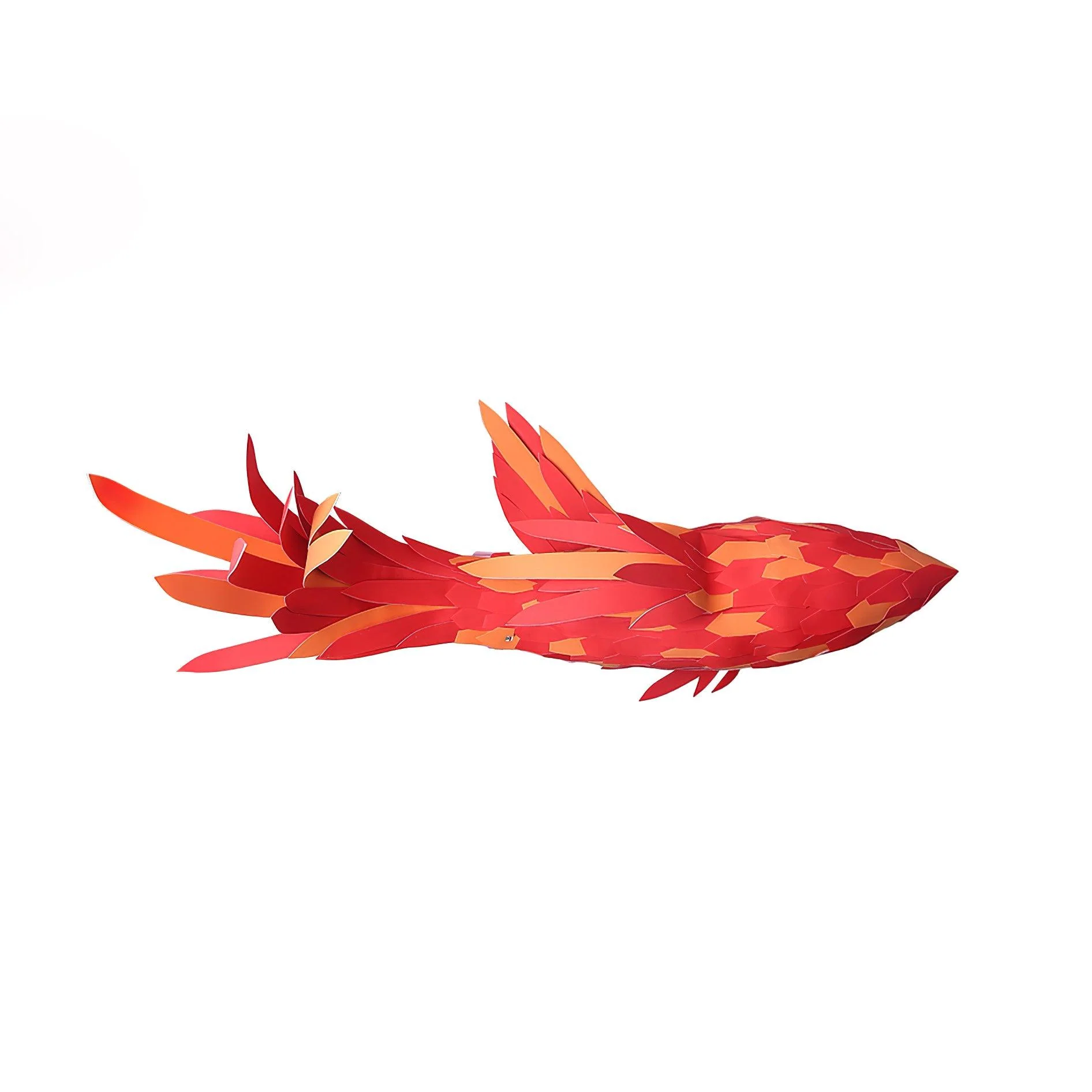 Люстра Crimson Swirl Koi - 200см, красный, холодный свет