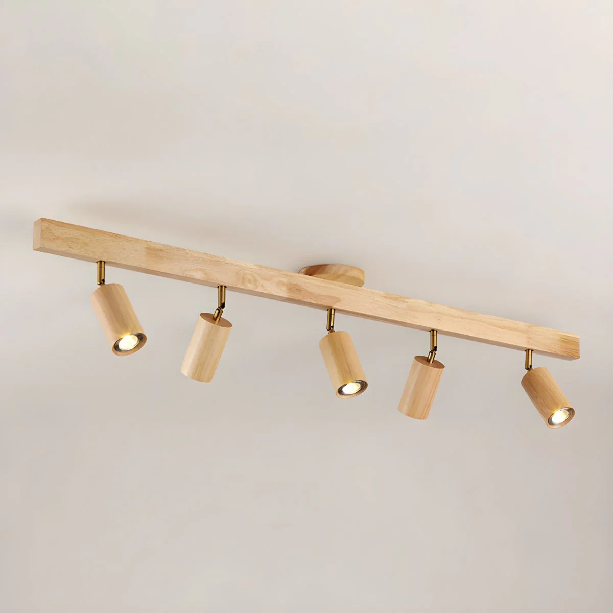 Трековый светильник Natural Wood Beam - 3 источника света 80см х 22см, орех, теплый свет