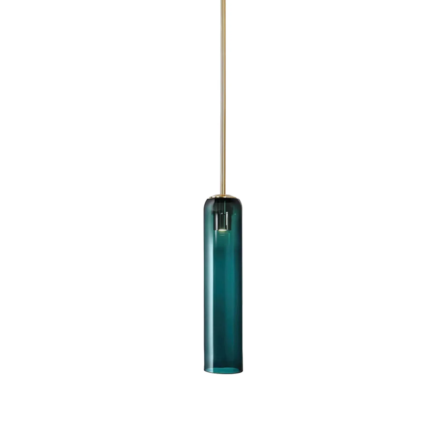 Подвесной светильник Long Tube Glass - ∅10см x 120см, золотой, прозрачный