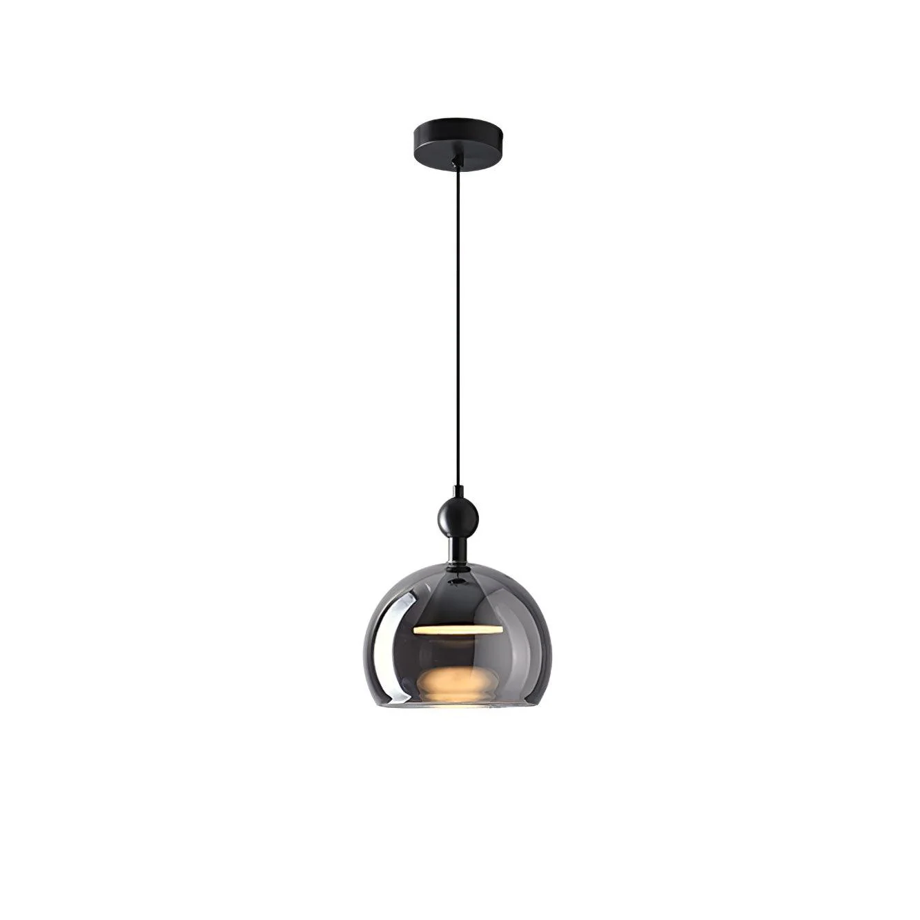 Подвесной светильник Quartet of Light Glass  - модель D Small - ∅70см x 150см, черный, дымчато-серый, 3000-6500К