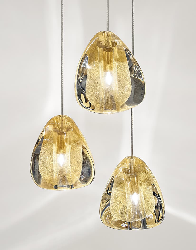 Подвесной светильник Cherry Crystal - 7 подвесов ∅35см x 150см, прозрачный