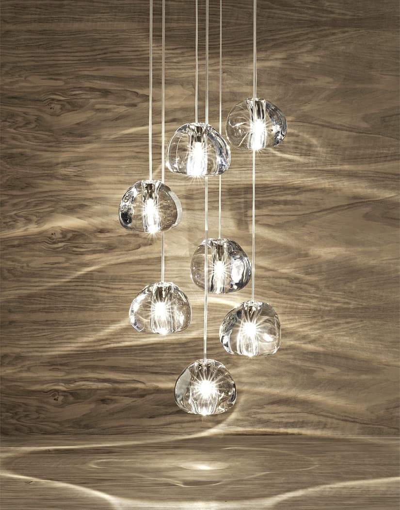 Подвесной светильник Cherry Crystal - 7 подвесов ∅35см x 150см, прозрачный