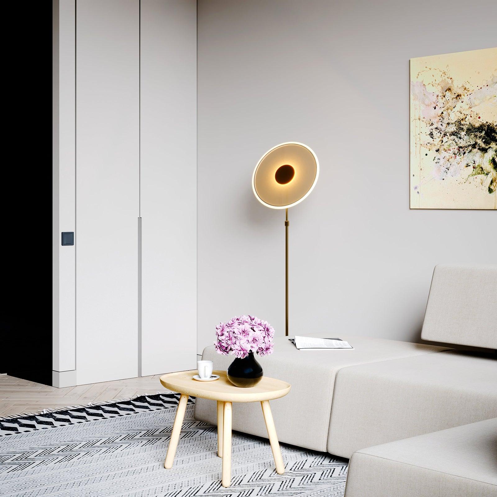 Luxora Floor Lamp - ∅ 14.9″ x H 59″ / Black / US plug