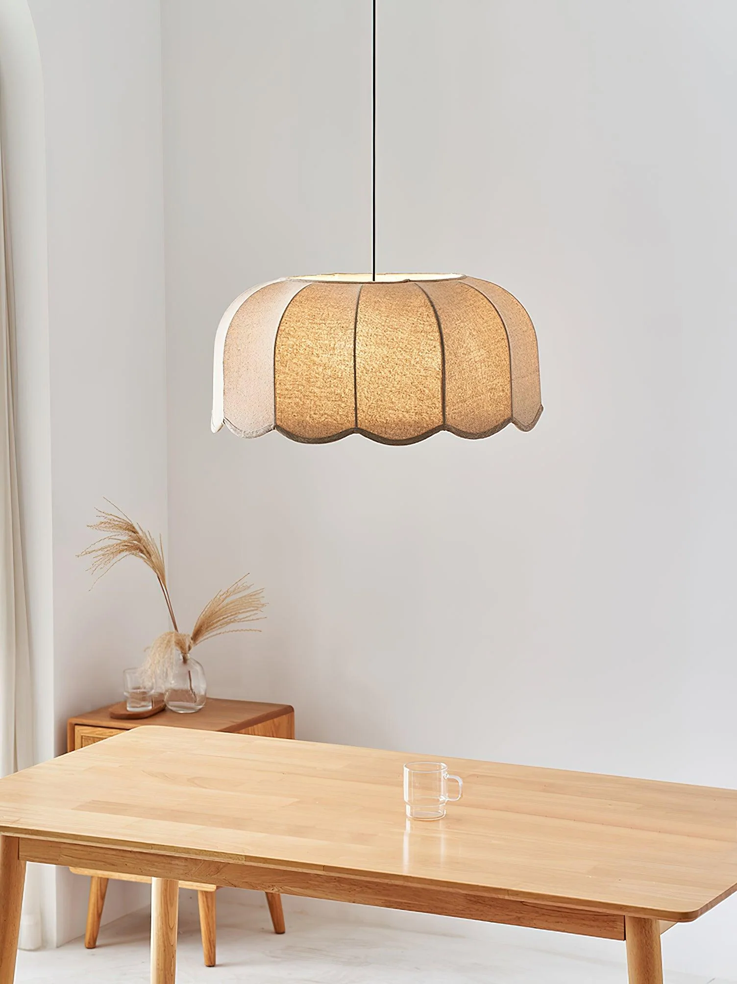 Подвесной светильник Banana Leaf - ∅55см x 25см, бежевый