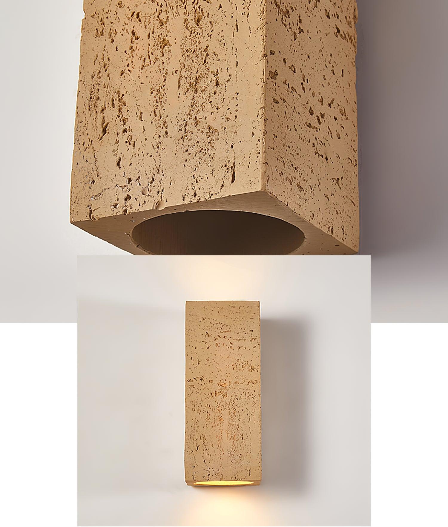 Настенный светильник Bricks - ∅10см x 23см, коричневый