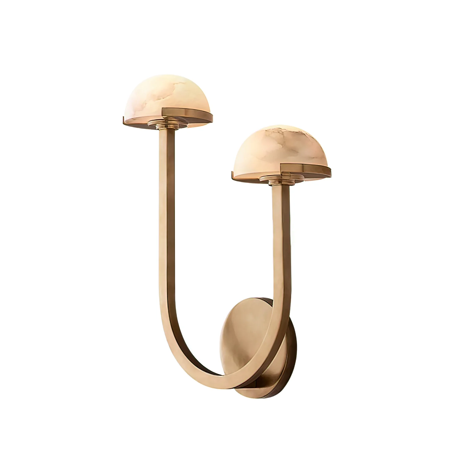 Настенный светильник Mushroom Alabaster - правый ∅31см x 38см, черный, теплый свет