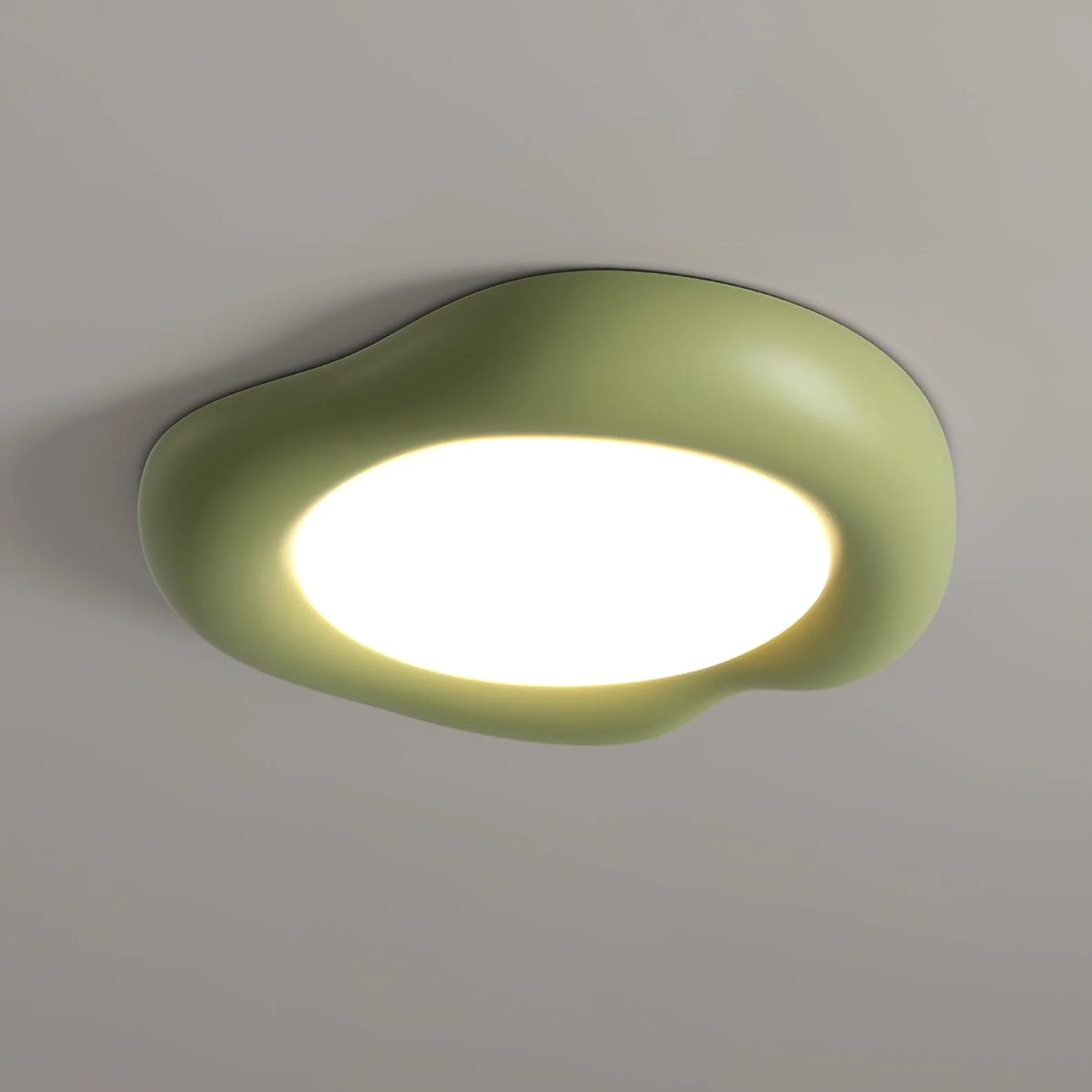 Потолочный светильник Shaped Apple - ∅50см x 9см, зеленый, 3000-6500К