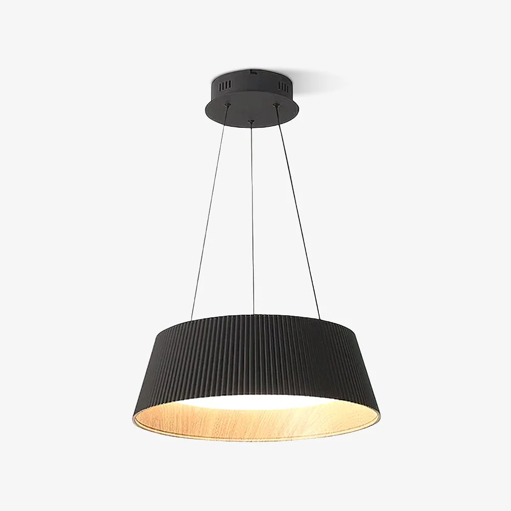 Подвесной светильник Modern Ribbed - ∅46см x 15см, белый, теплый свет