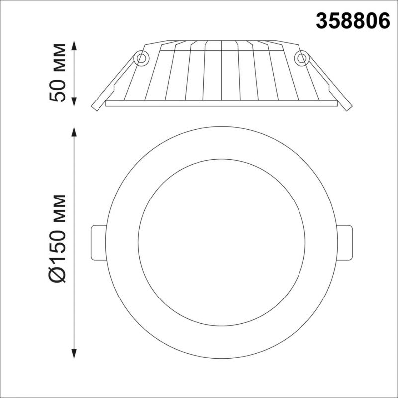 Светильник встраиваемый светодиодный NovoTech SPOT GESSO 12W 358806