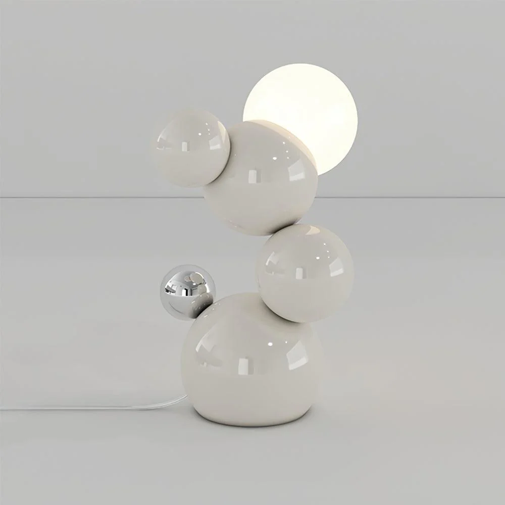 Regina Table Lamp - L 21.5cm x W 20cm x H 37cm / L 8.5″ x W 7.9″ x H 14.6″ / White / AU plug
