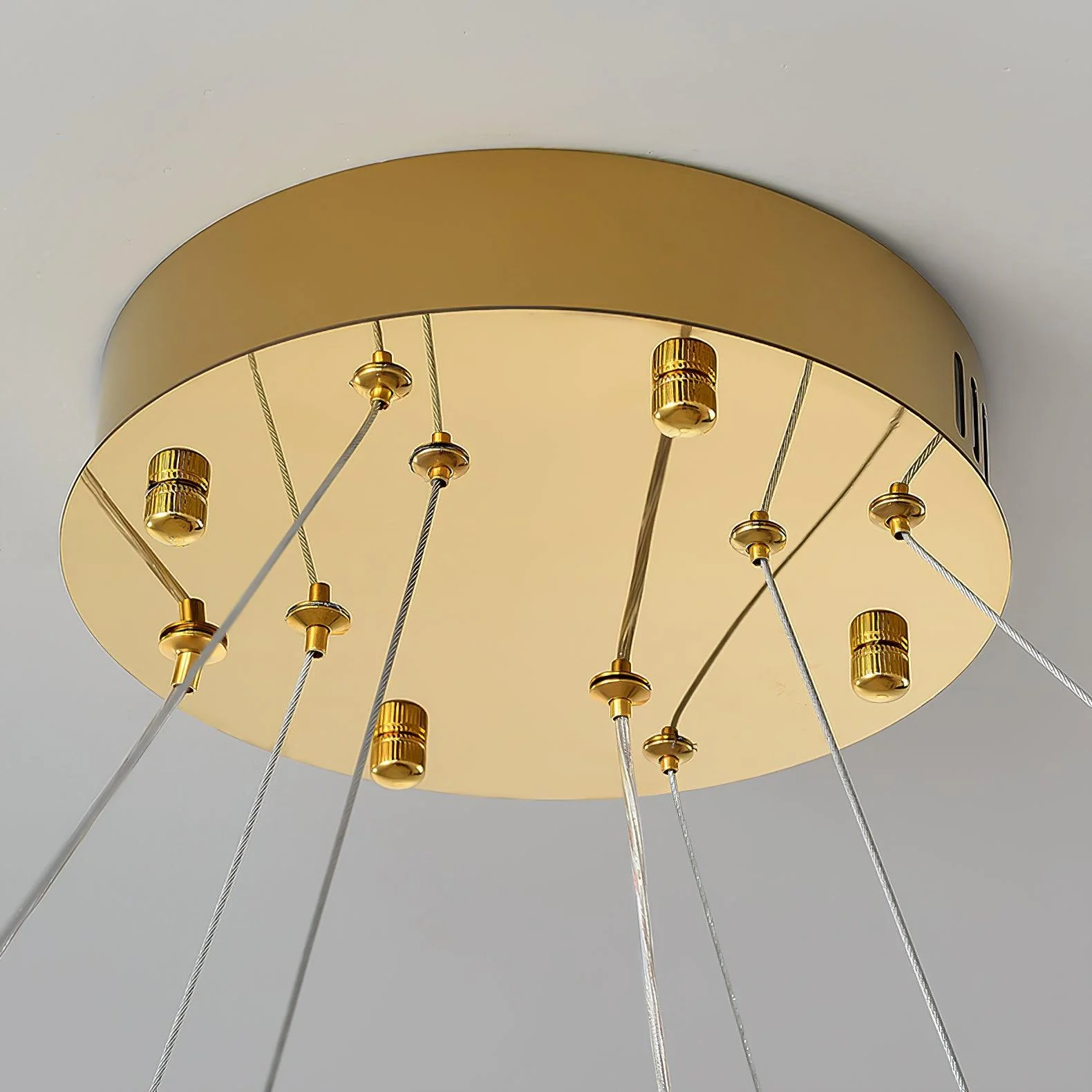 Люстра Stella LED - ∅100см x 8см, золотой, прозрачный, теплый свет