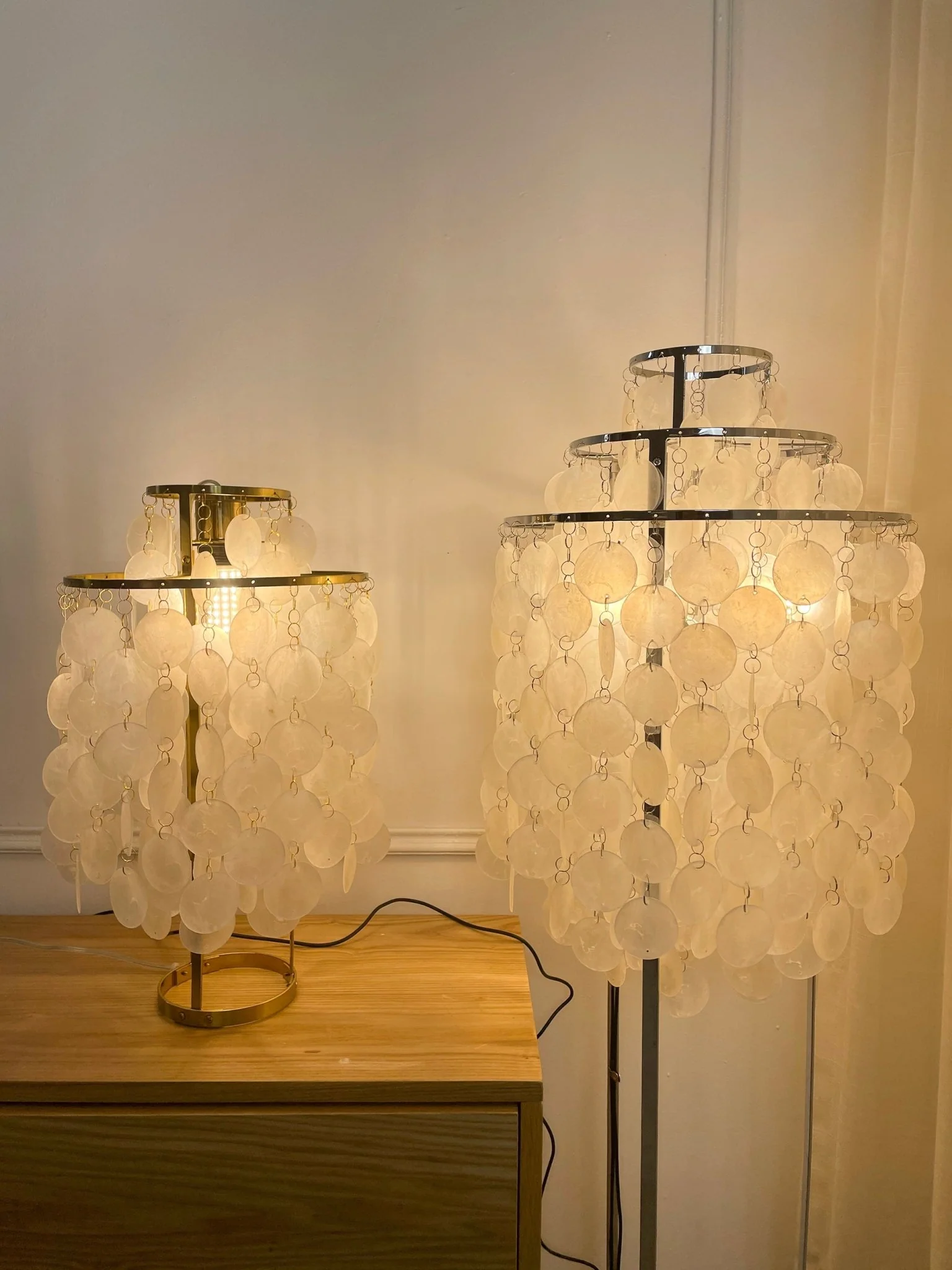 Торшер Shell - ∅40см x 120см, хром
