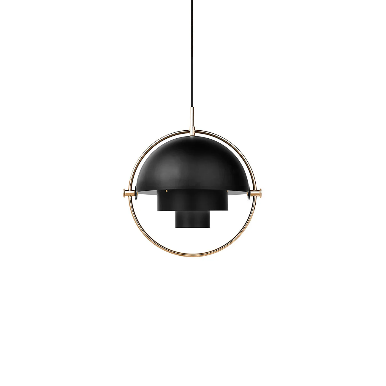 Подвесной светильник Deformed Ball - ∅38см x 38см, хром, белый