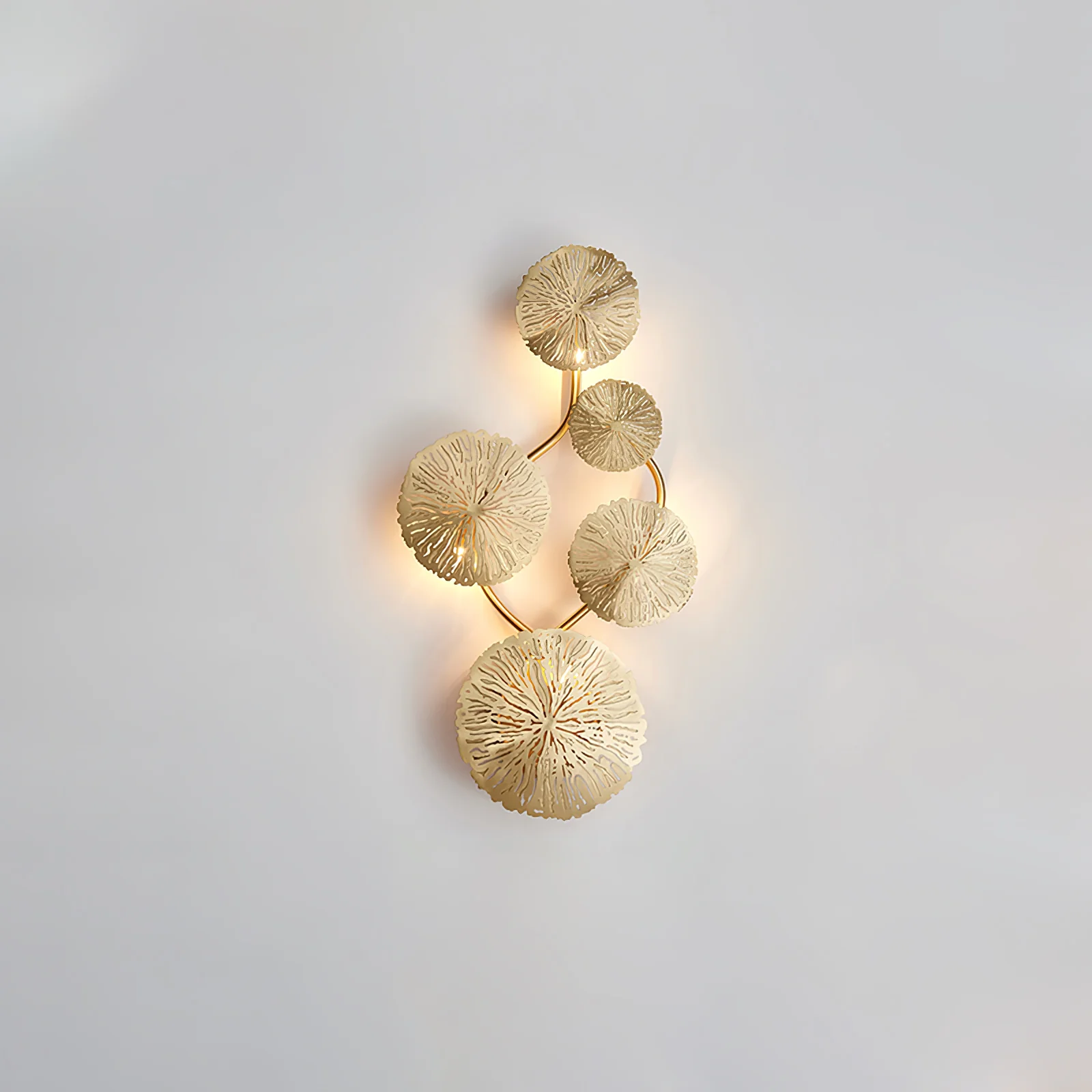 Настенный светильник Lotus Leaf  - модель E, 31см x 57см, нержавеющая сталь, металл