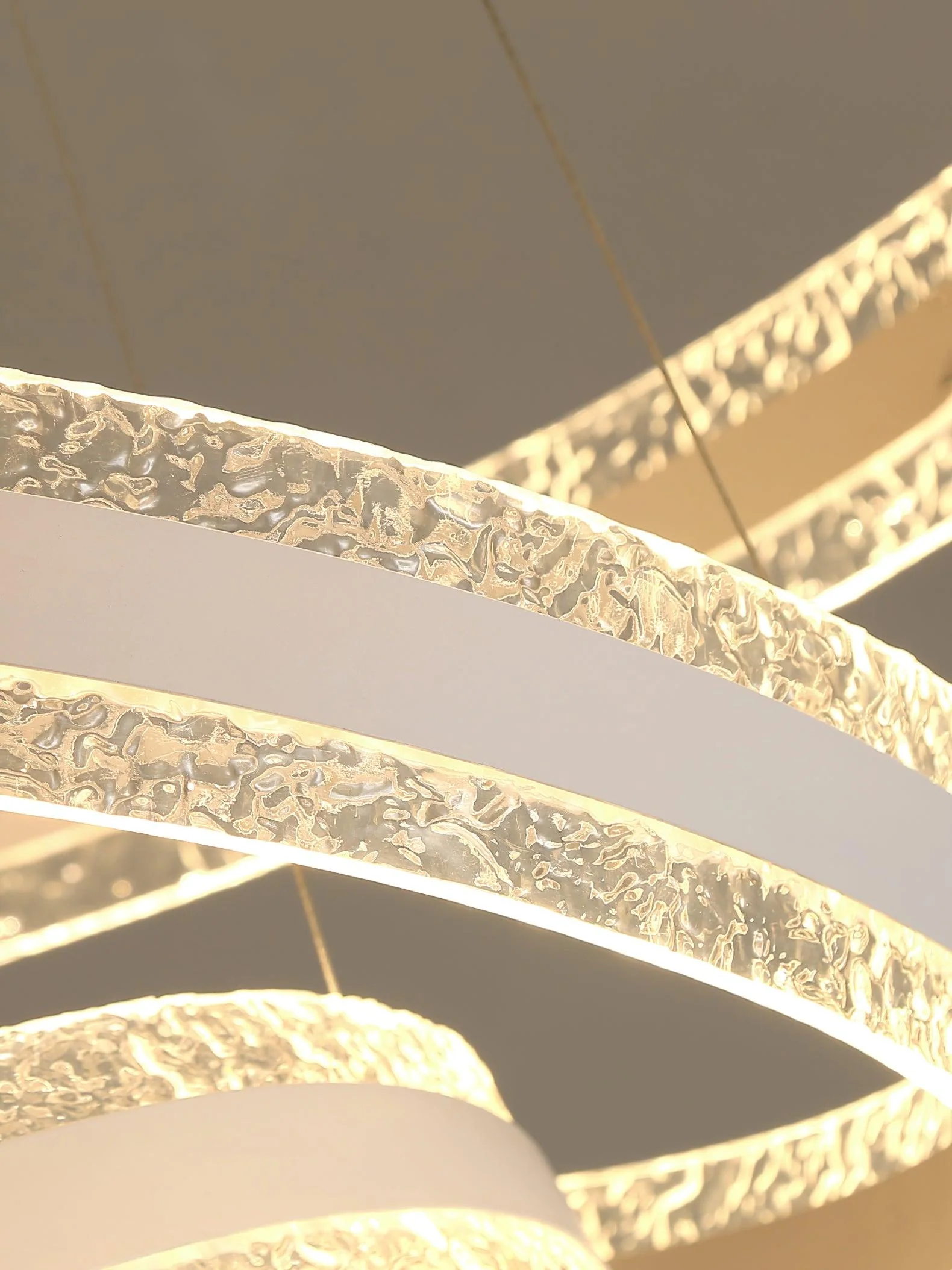 Люстра Modern Circle LED - один уровень ∅60см х 120см, белый, диммер, пульт ДУ