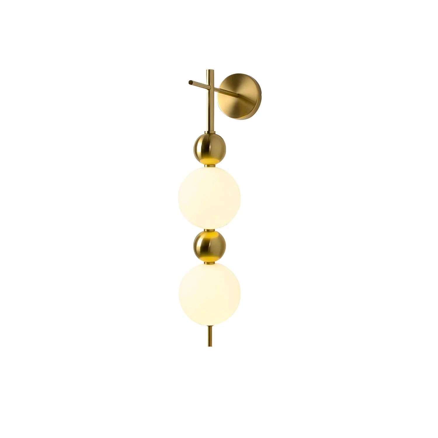 Candied Haws String Wall Lamp - ∅ 10.2″ x H 32.3″ / ∅ 15cm x H 82cm Set of 2 / Gold & White / Warm Light