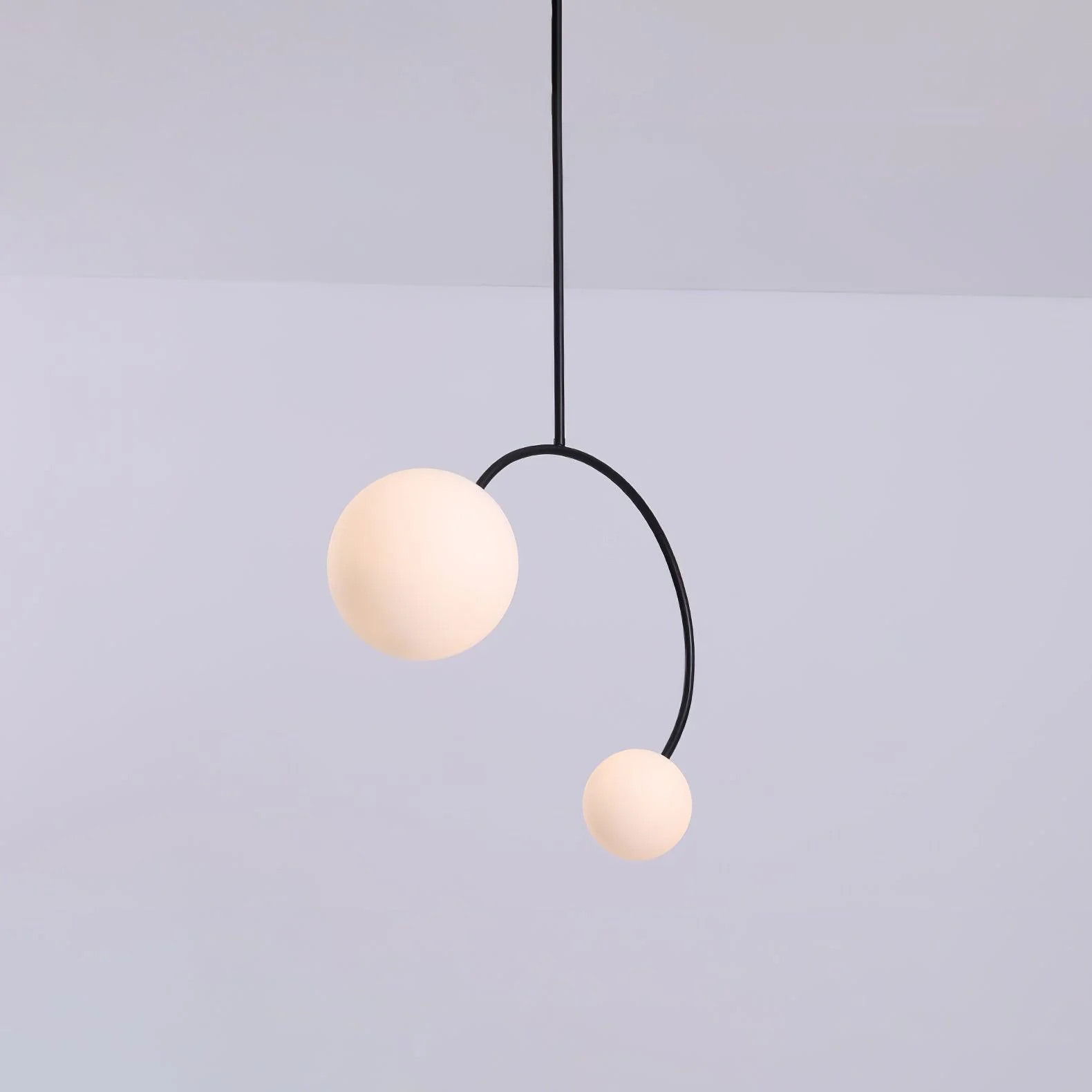 Подвесной светильник Balance Glass - ∅34см x 28см, золотой, белый, стекло