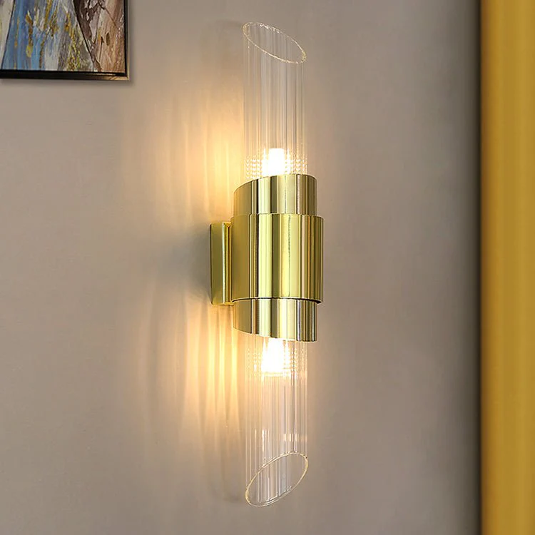 Tycho Small Wall Lamp - Set of 2 / Gold+Clear / Cool Light