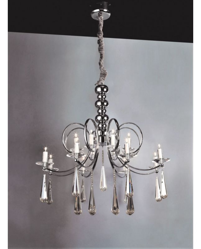 Хрустальная подвесная люстра Lumina Deco FOLLIO LDP 6078-16