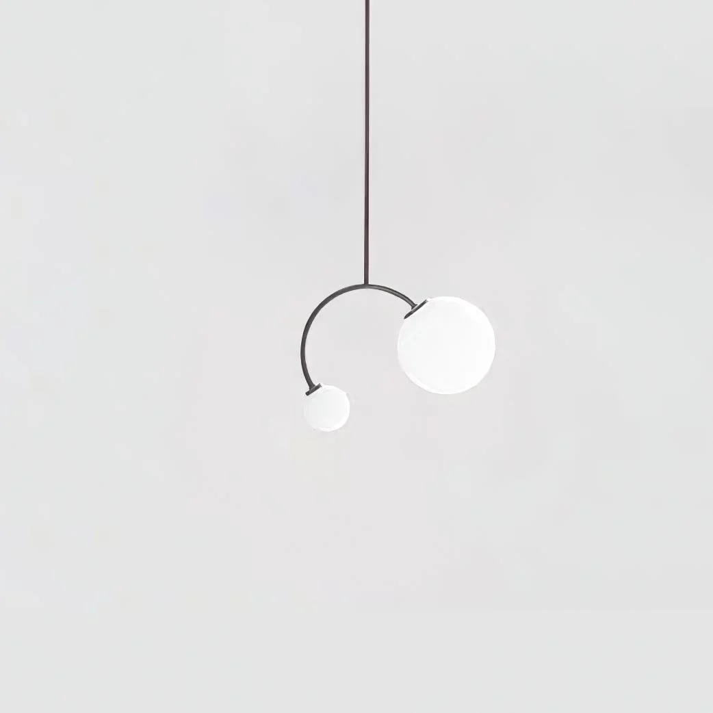 Подвесной светильник Balance Glass - ∅34см x 28см, золотой, белый, стекло