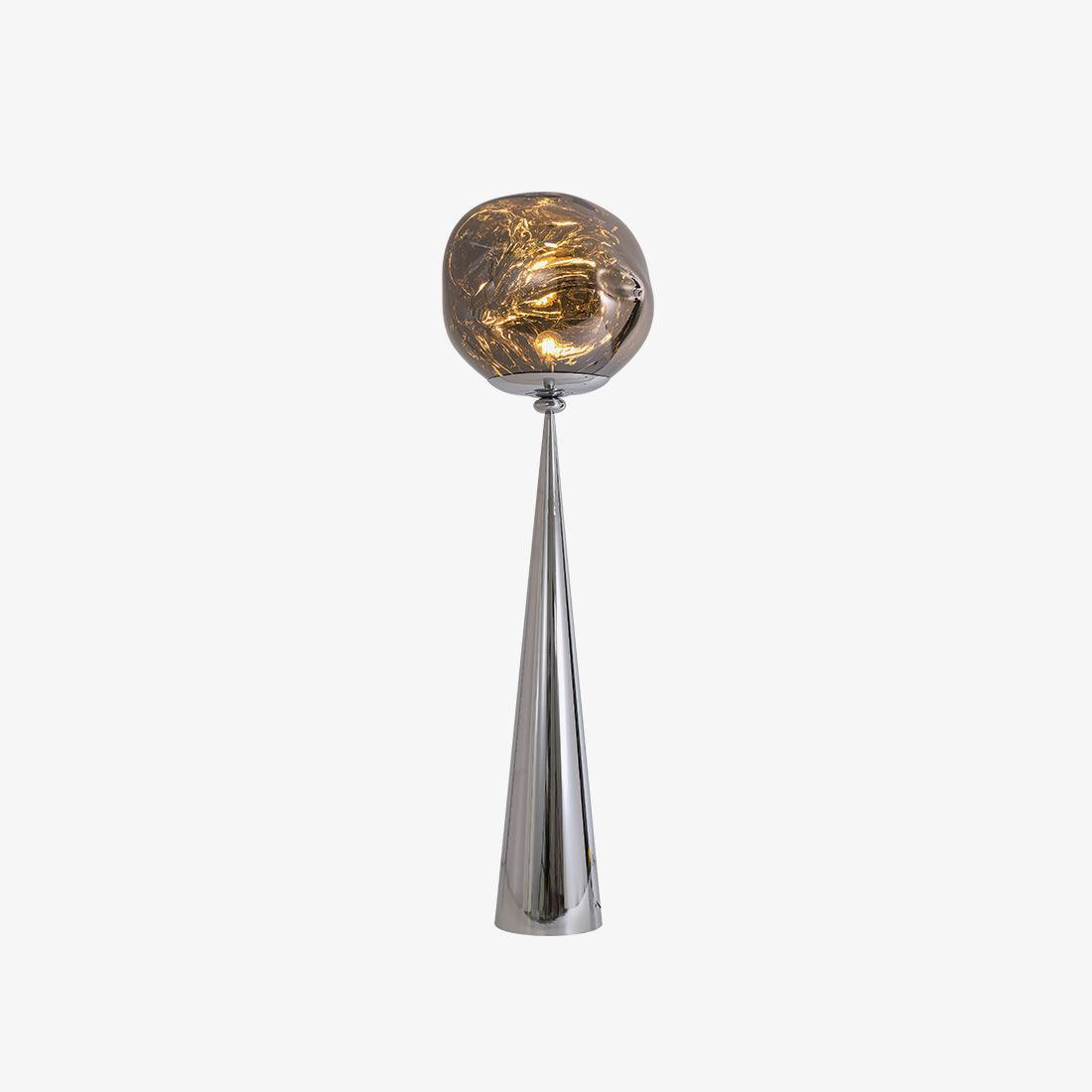 Cone Lava Floor Lamp - ∅ 17.7″ x H 61″ / Dia 45cm x H 155cm / Gold / AU plug