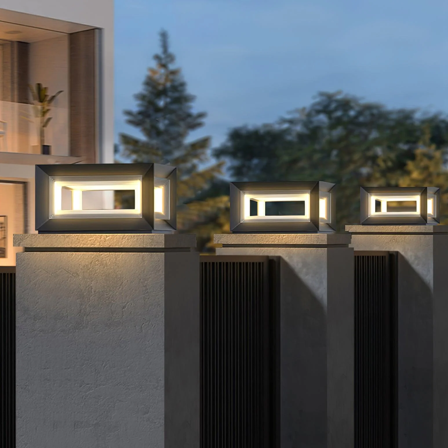 Уличный светильник Light Cube - модель A, проводная версия, 25см x 25см x 14см, теплый свет