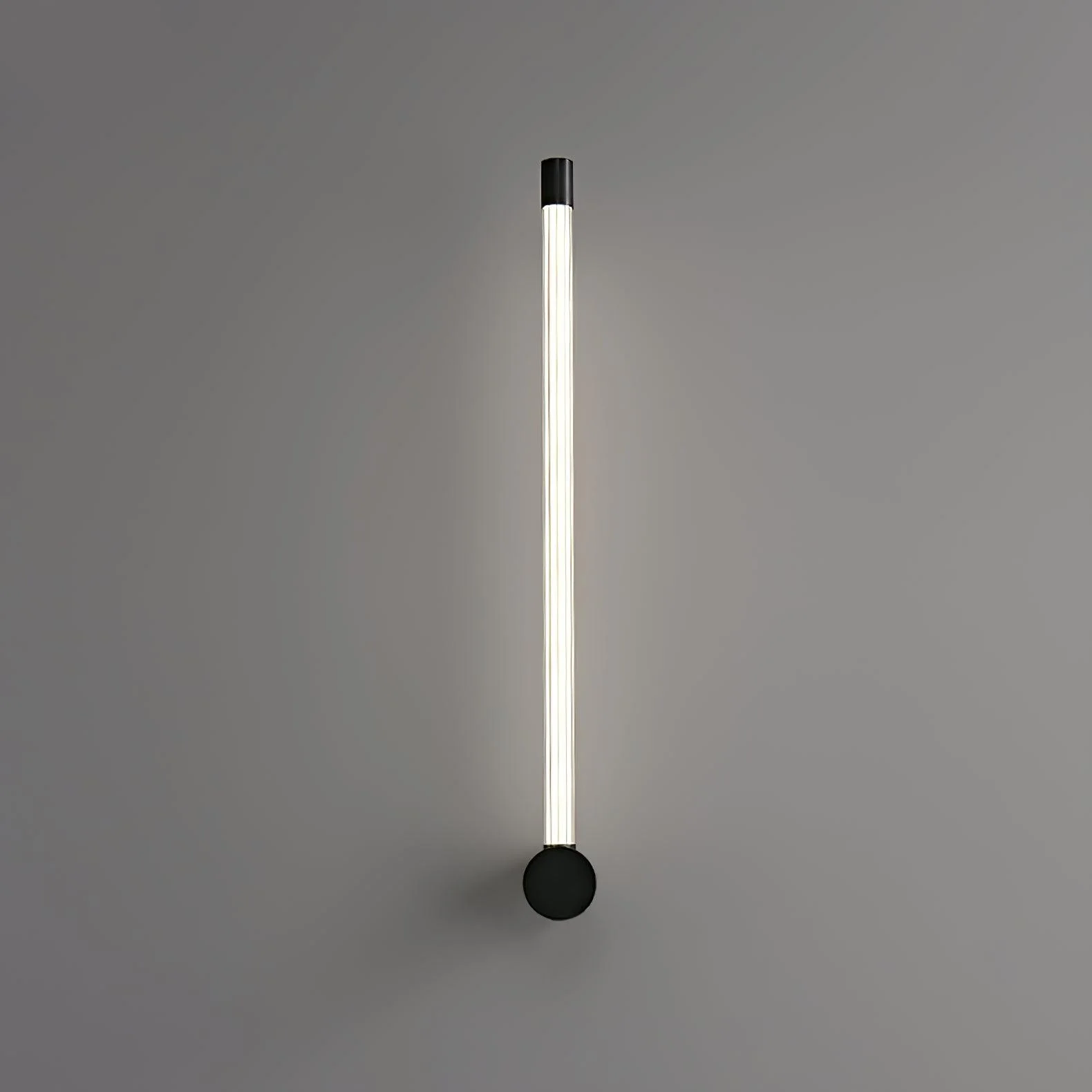 Linear LED Sconce - ∅ 2.7″ x H 25.6″ Set of 2 / Black / Warm Light