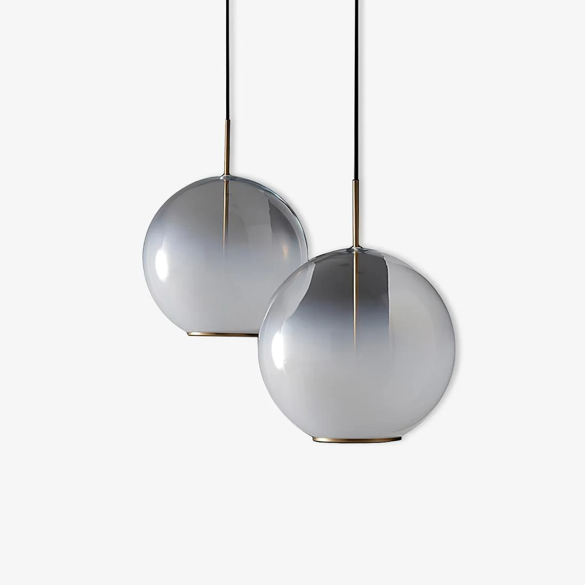 Подвесной светильник Tindari Glass - ∅30см x 150см, белый градиент, теплый свет