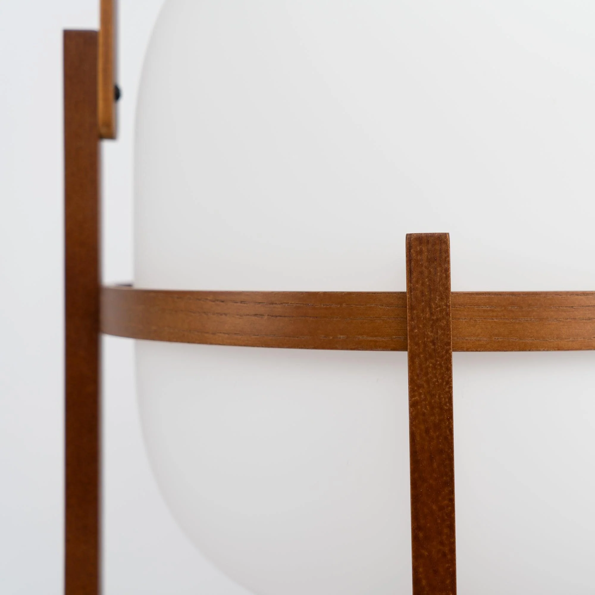 Настольный светильник Portable Lantern Glass - ∅25см x 41см, орех