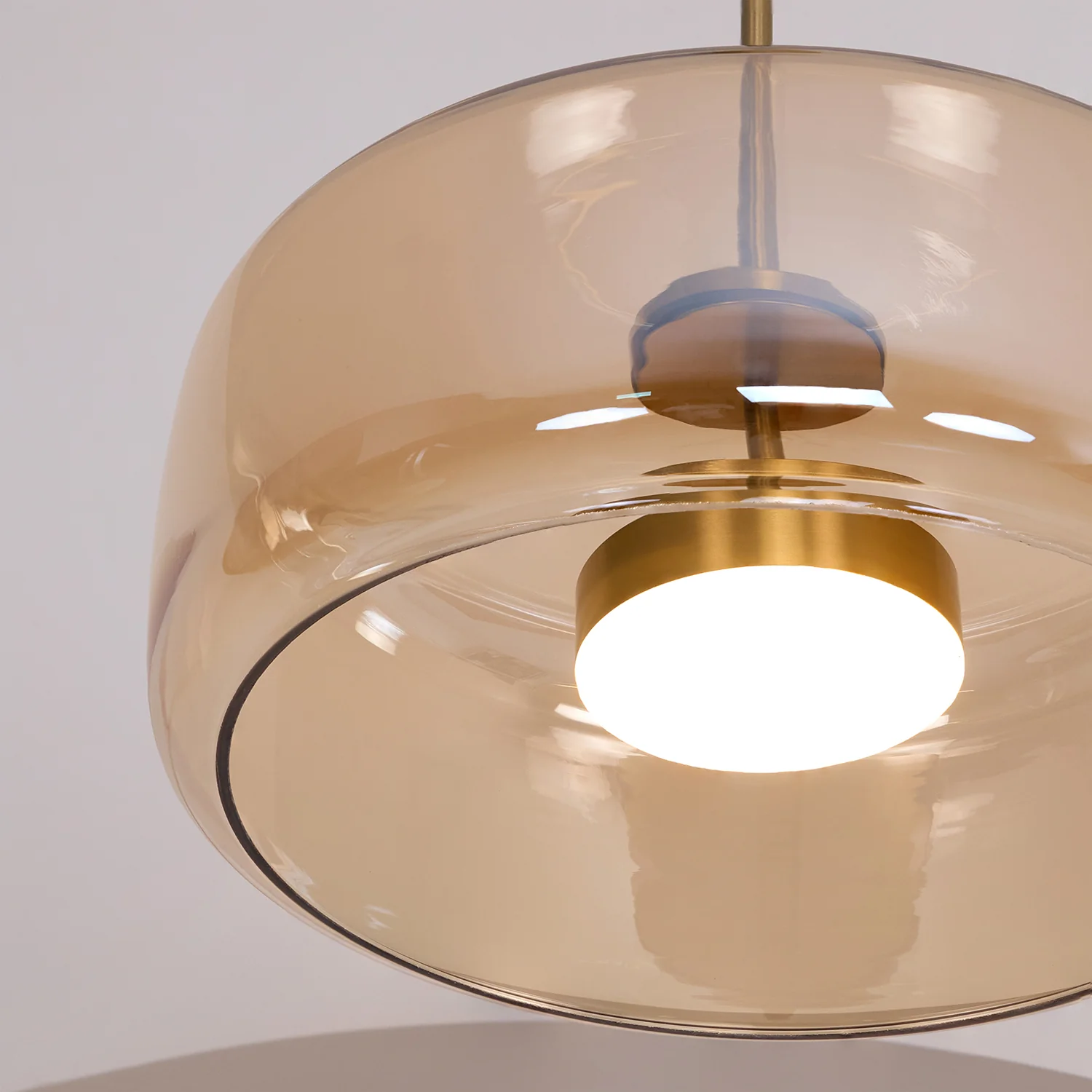 Подвесной светильник Metro Sphere Glass - ∅26см x 25см, черный, дымчато-серый, теплый свет