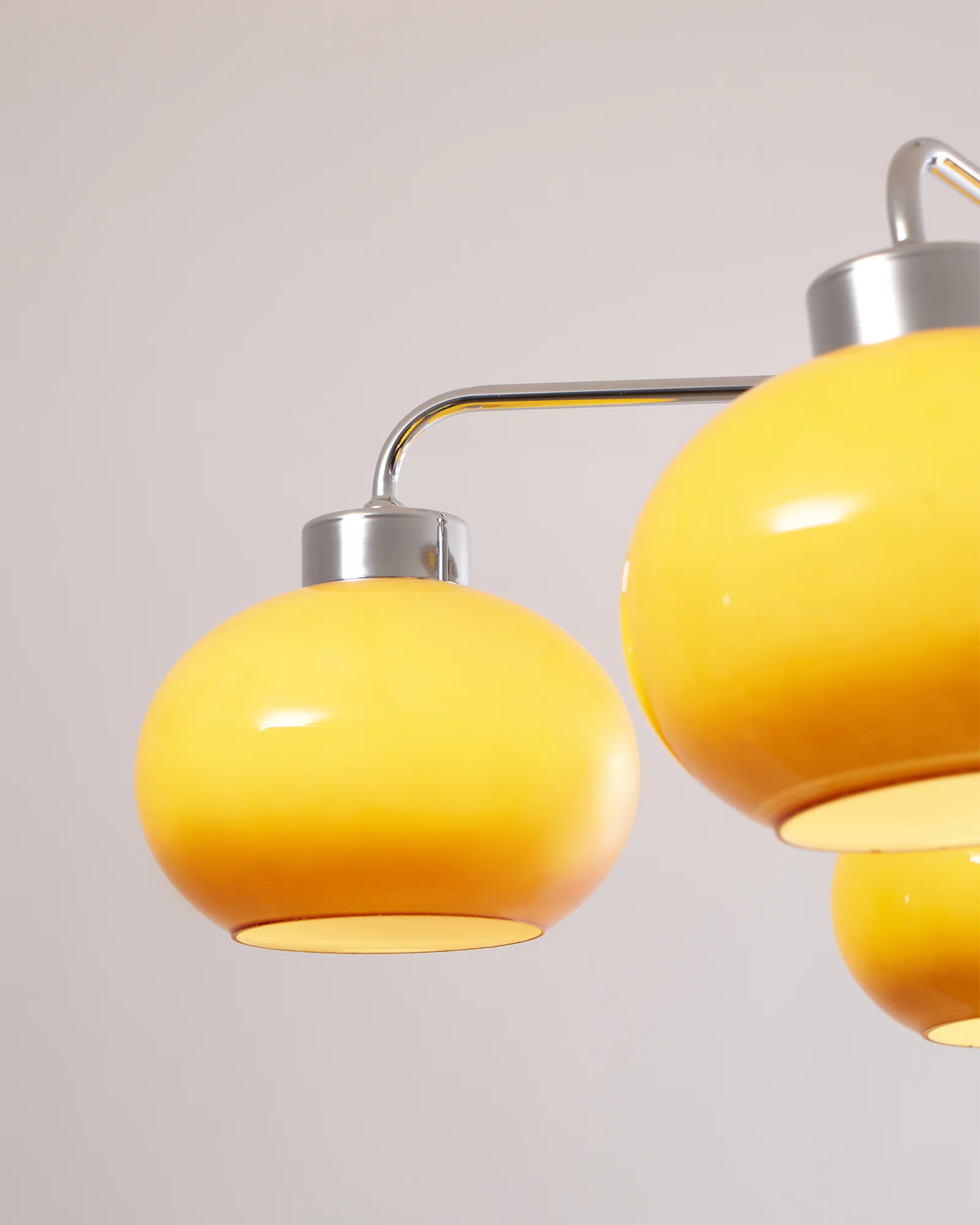 Люстра Oval Persimmon - 8 плафонов ∅85см x 15см, хром, белый