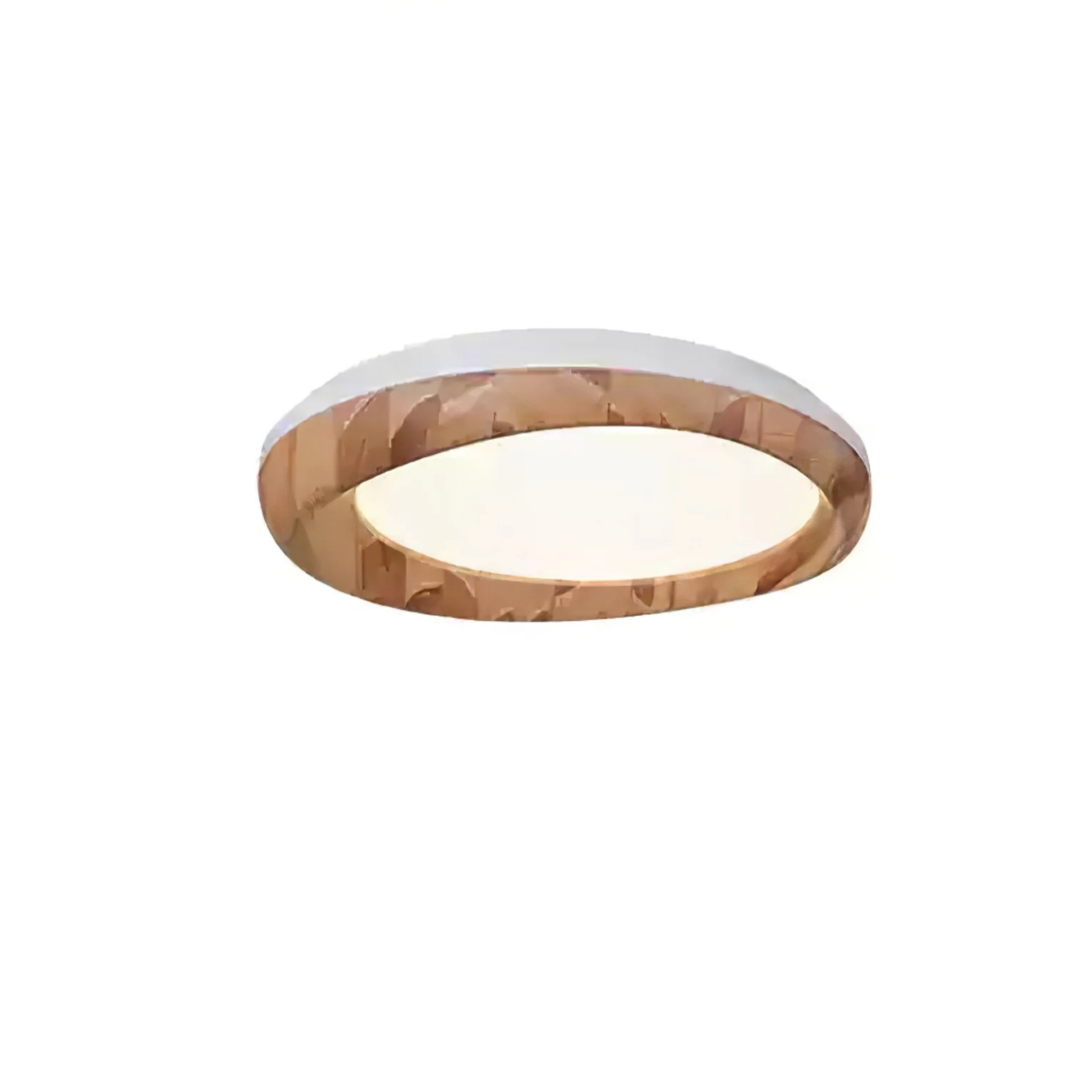 Потолочный светильник Zenova Wood  - ∅45см x 12см, черный, дерево, теплый свет