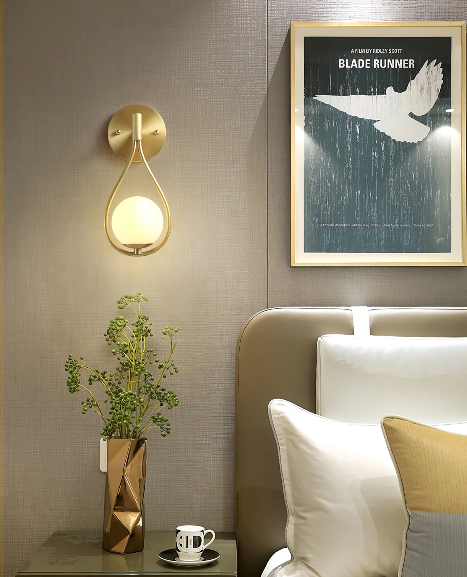 Настенный светильник Brass Vanity - ∅13см x 33см, латунь