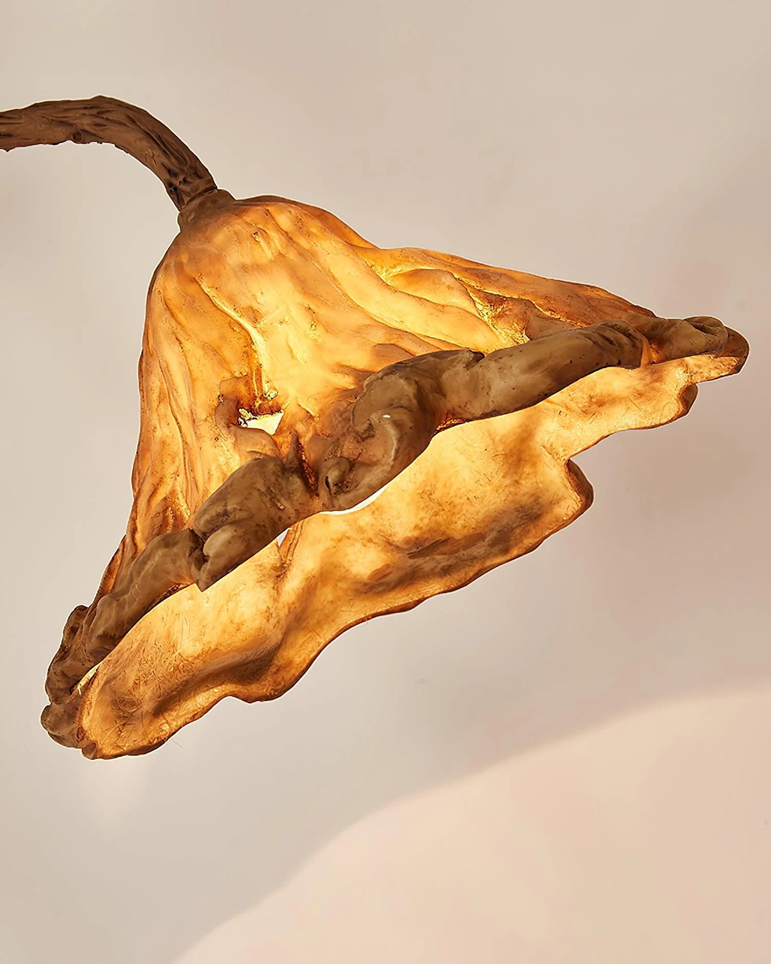 Торшер Artistic Lotus Leaf - 1 плафон ∅56см х 176см, орех