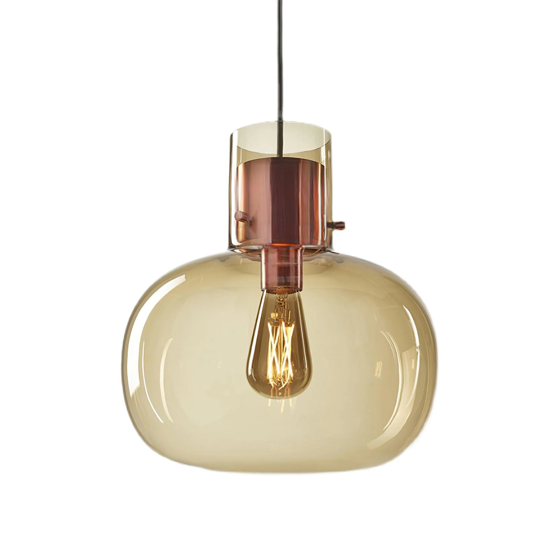 Подвесной светильник Cambre Glass - ∅25см x 28см, дымчато-серый