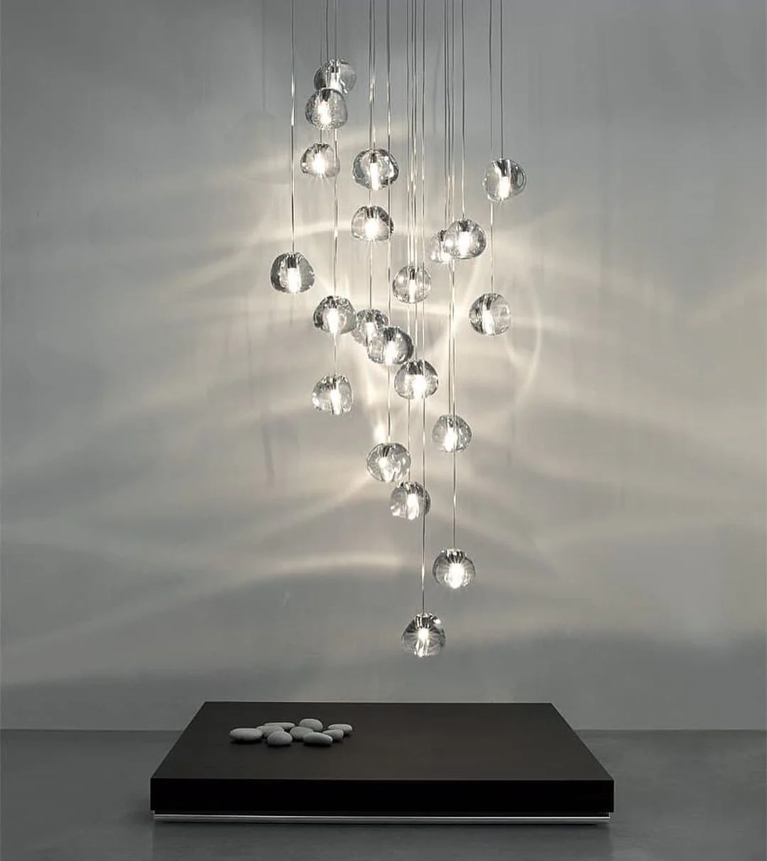 Подвесной светильник Cherry Crystal - 7 подвесов ∅35см x 150см, прозрачный