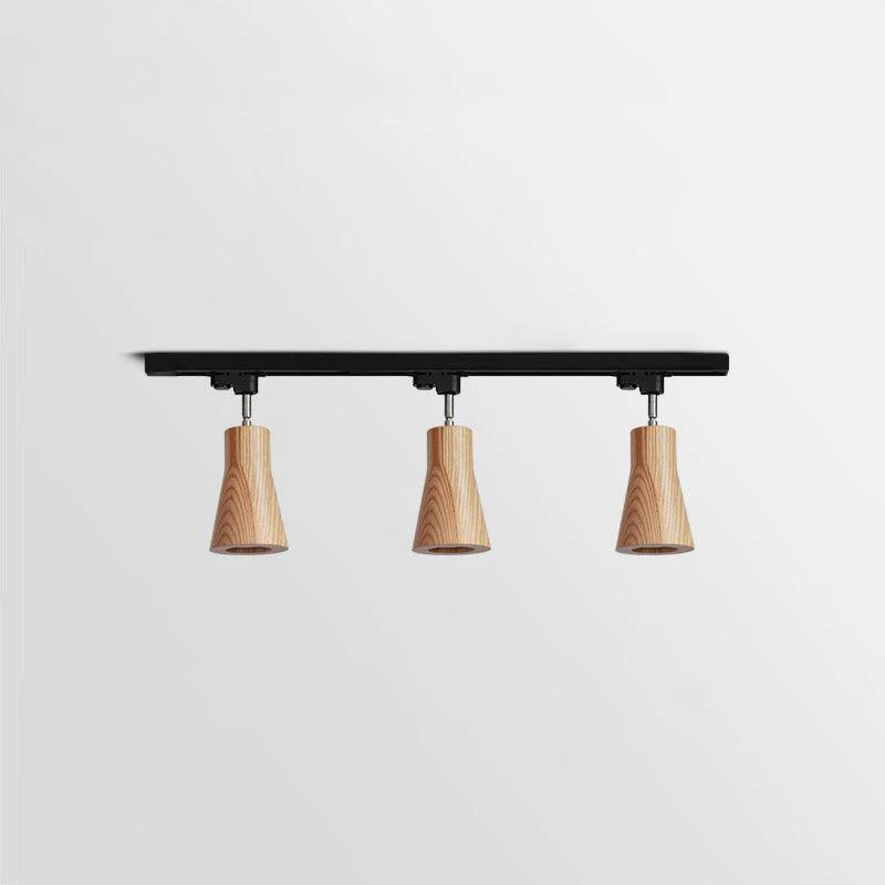 Трековый светильник Wood Track - 3 источника света 150см x 26см, дерево