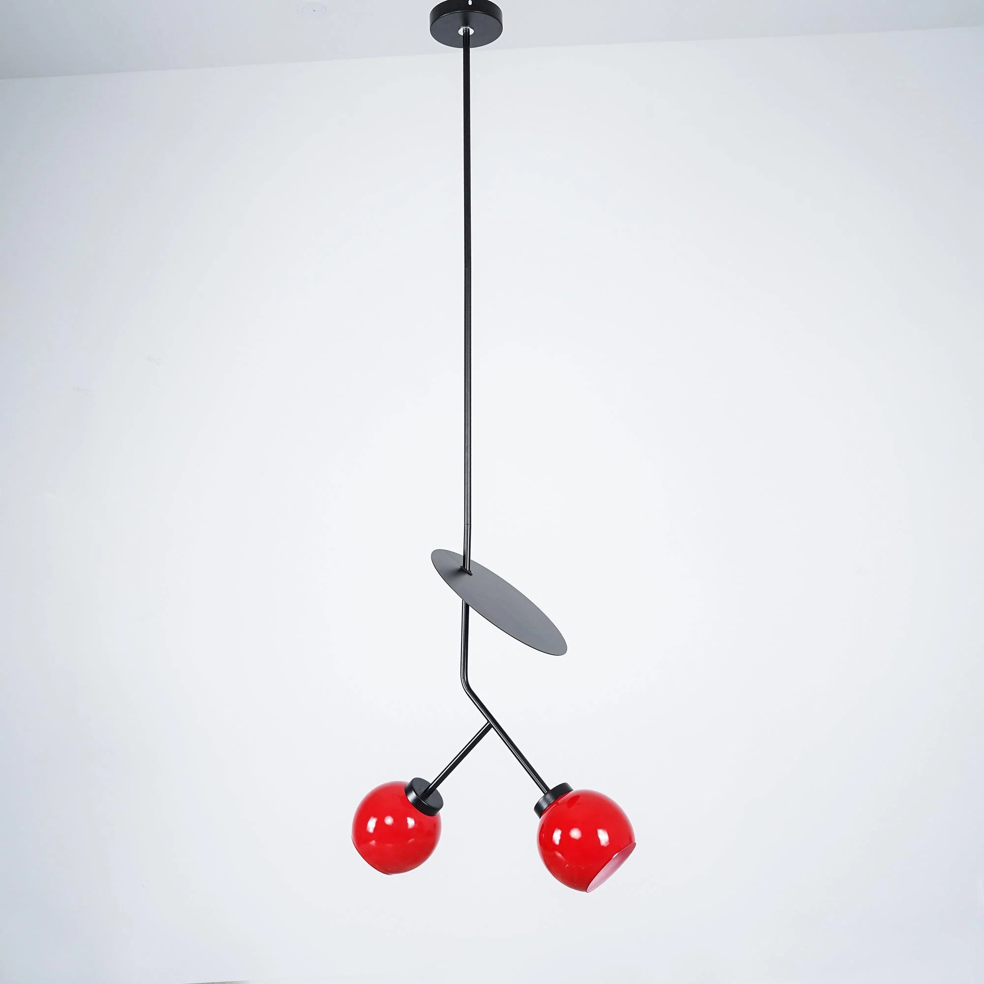 Подвесной светильник Cherry - ∅25см x 50см, черный, красный