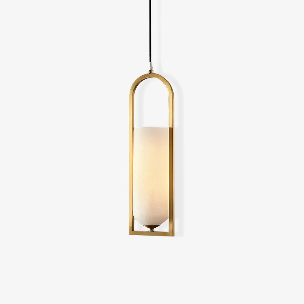 Подвесной светильник Melange Small - ∅60см x 150см, латунь, белый