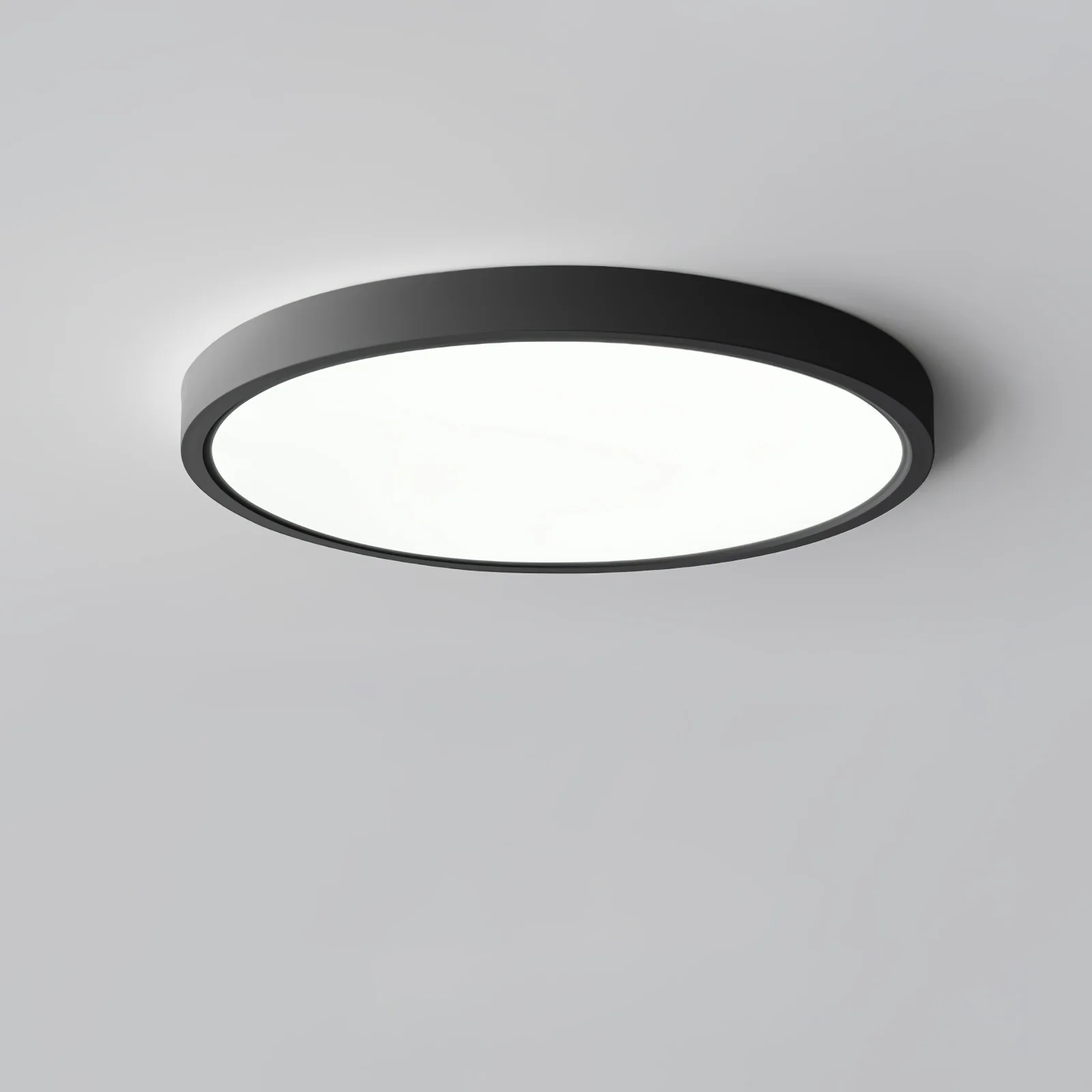 Потолочный светильник Acrylic Thinnest Round - ∅50см х 3см, черный, теплый свет