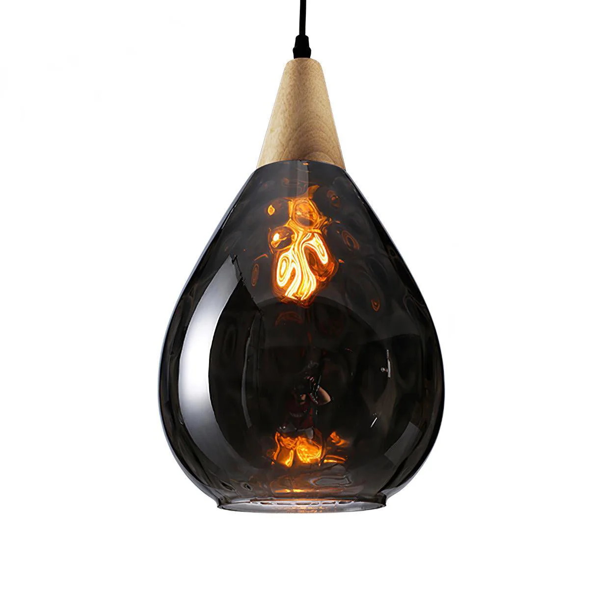 Подвесной светильник Besnier Glass - ∅20см x 23см, черный