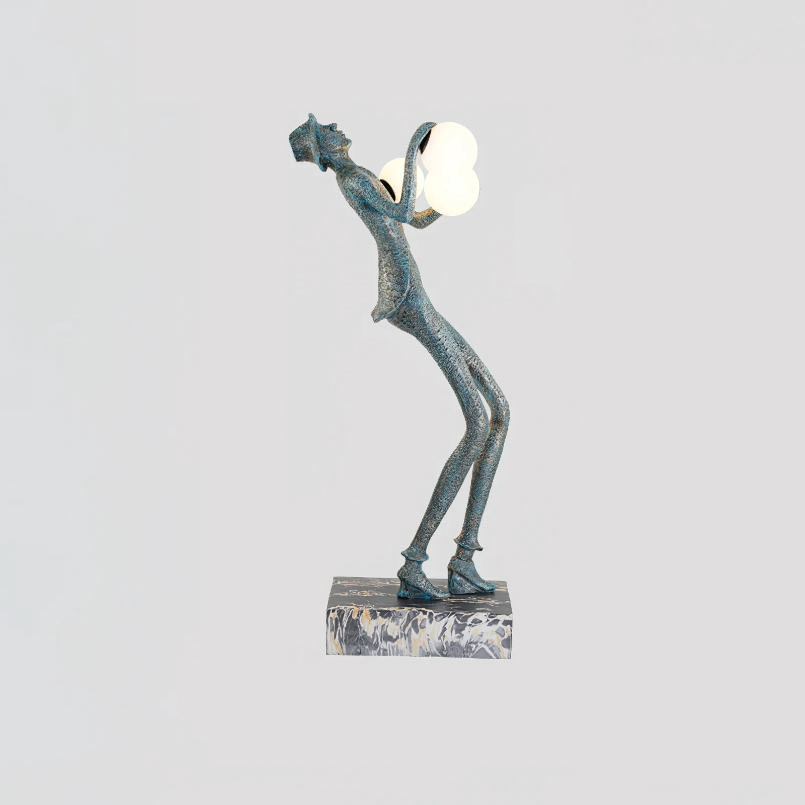 Торшер Gentleman Sculpture - ∅70см x 181см, черный, белый